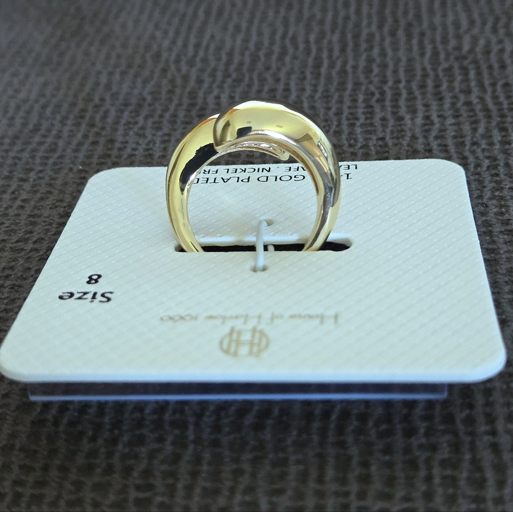 House🏠 of Harlow 1960 Gold💛 Raindrops💧 Bypass Ring💍 - Picture 4 of 15